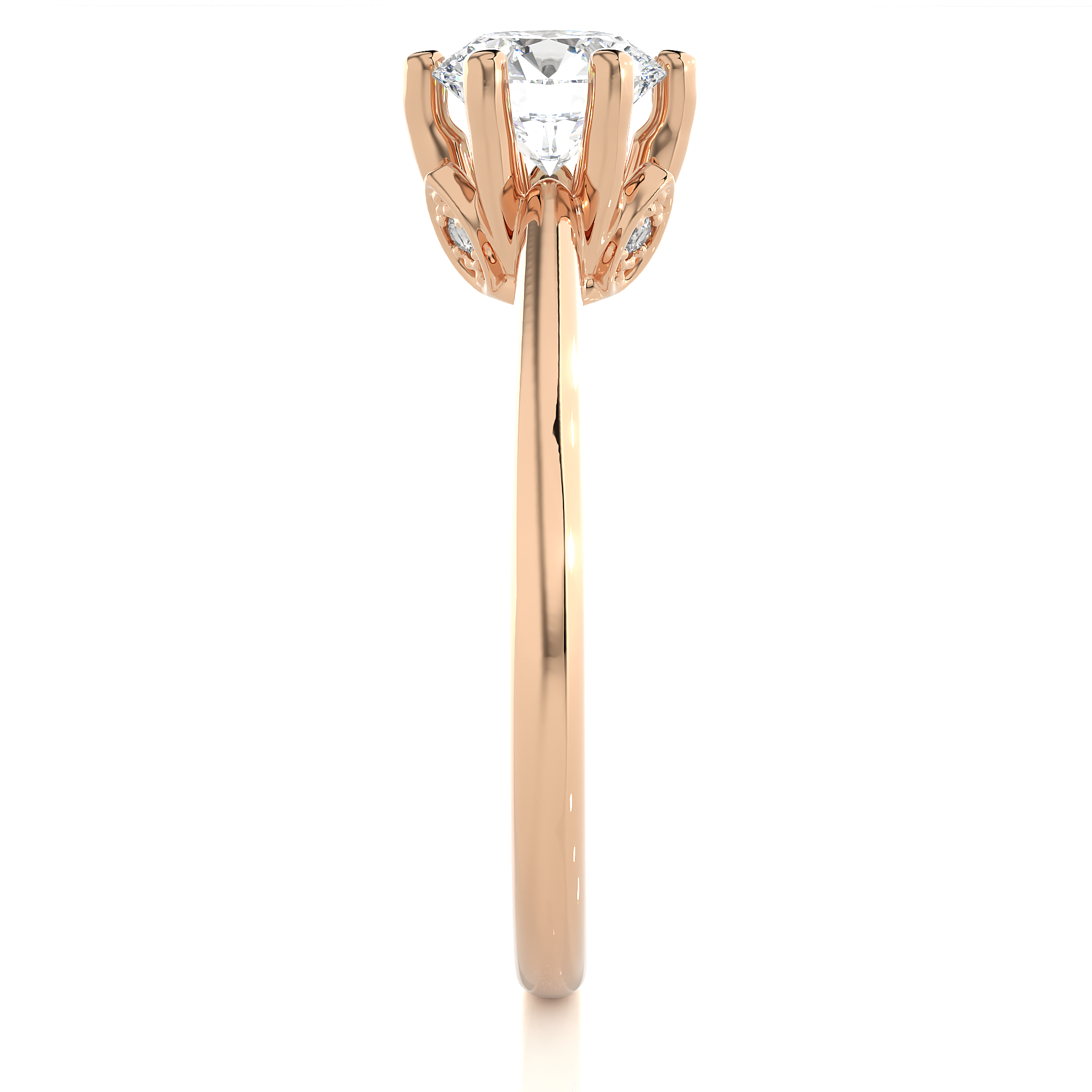 1.05 Carat H Color VS1 Clarity Diamond Studded Natural Diamond Ring.